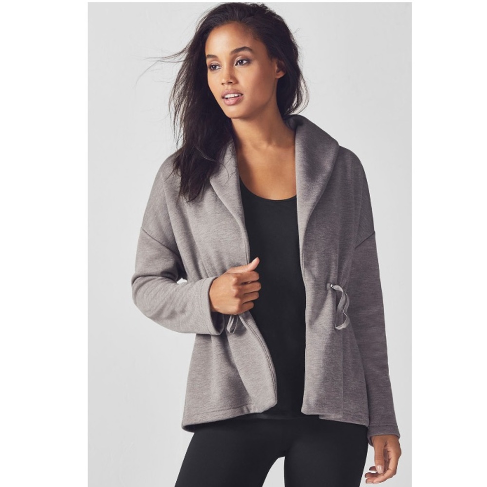 Fabletics Sage Coat Heather Grey